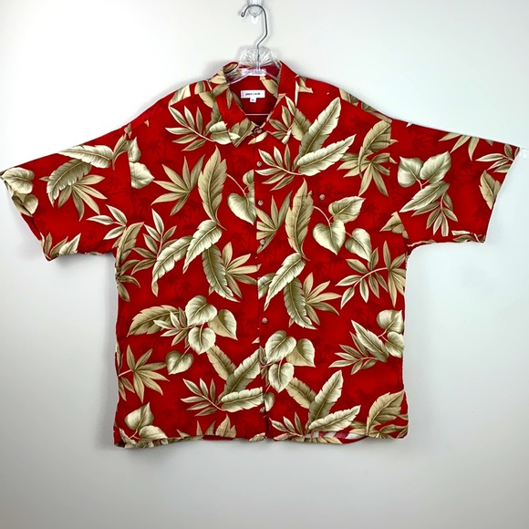 Pierre Cardin Tropical Palm Print Camp Shirt - Picture 4 of 9